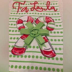 Fa La La Holiday Icon Guest Towel by Mainstreet Collection (NWOT)